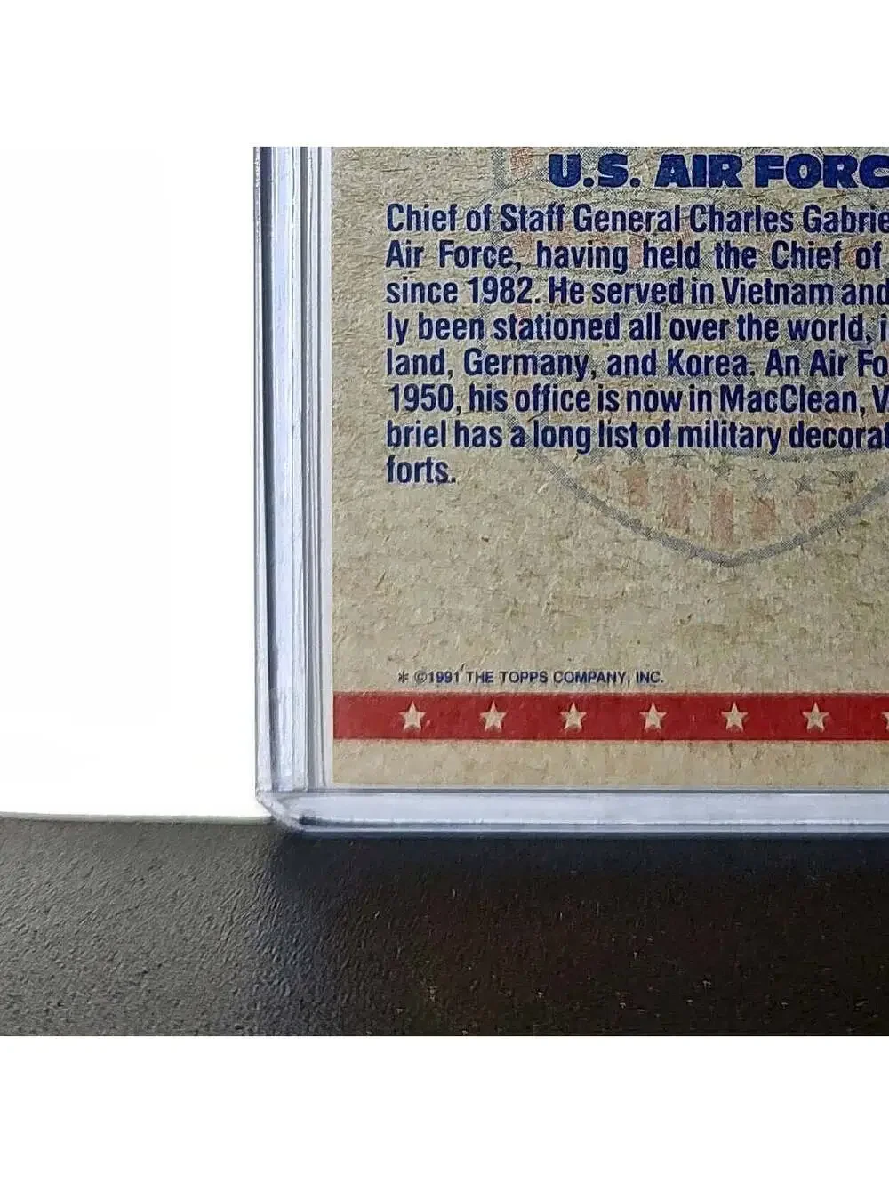 General Charles A. Horner 1991 Topps Desert Storm #7 Card - Picture 9 of 10